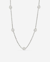 Boho Coin Necklace Silver