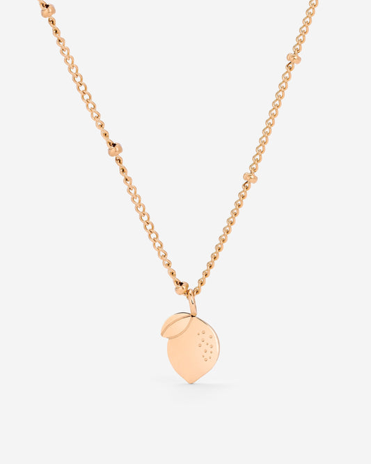 When Life gives you Lemons Necklace Rose Gold