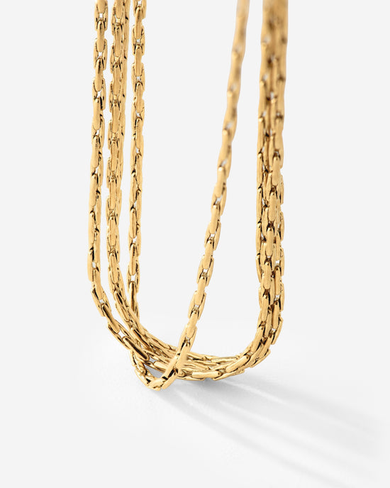 Cascade Layer Necklace Gold