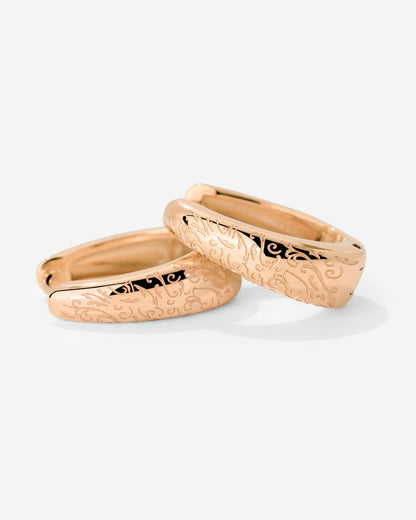 Desert Glow Hoops Rose Gold