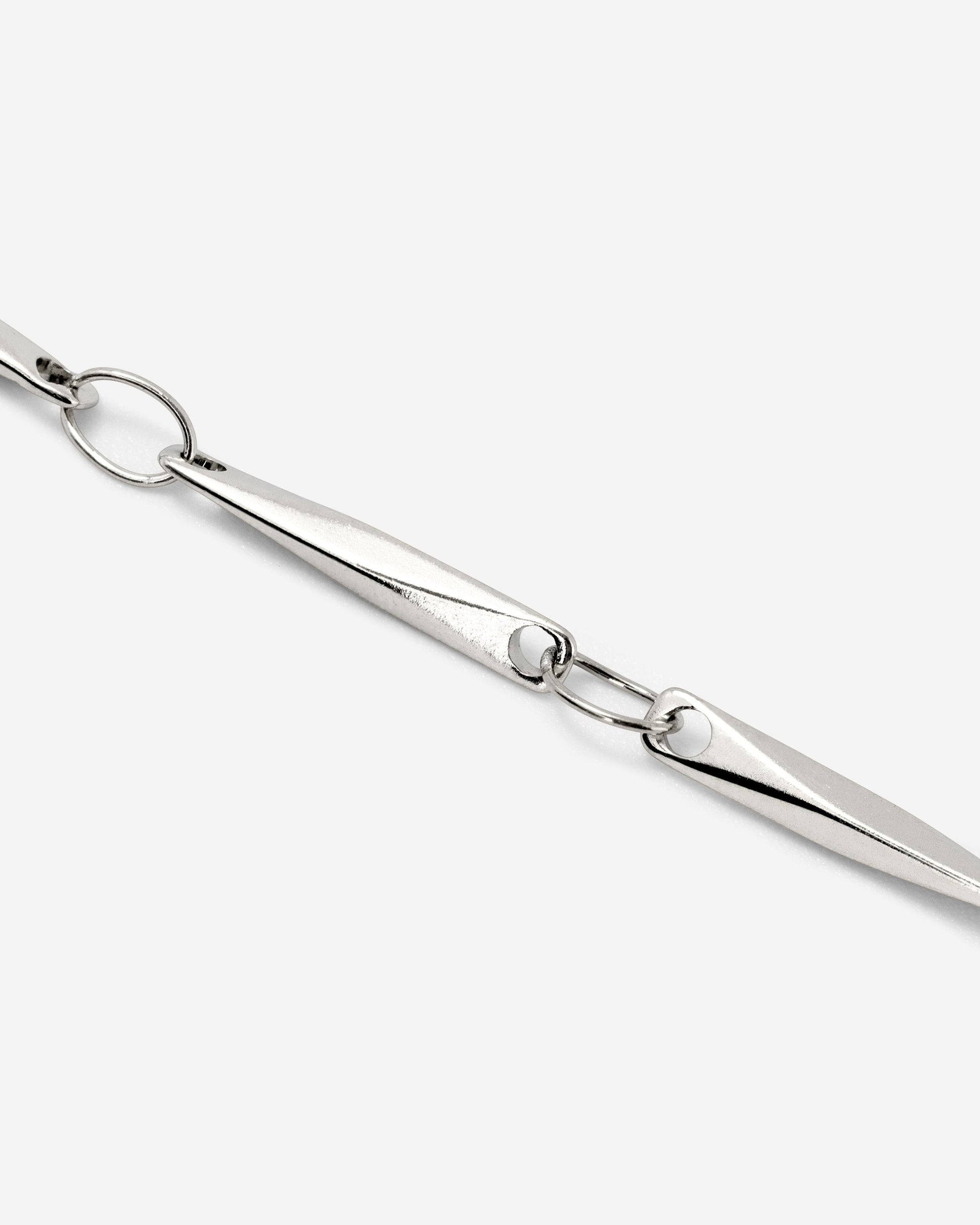 Curved Links Necklace Silver
