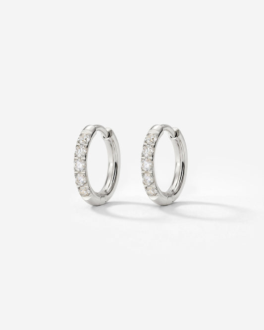 Glimmer Hoops Baby Silver