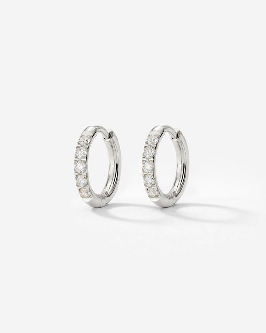 Glimmer Hoops Baby Silver