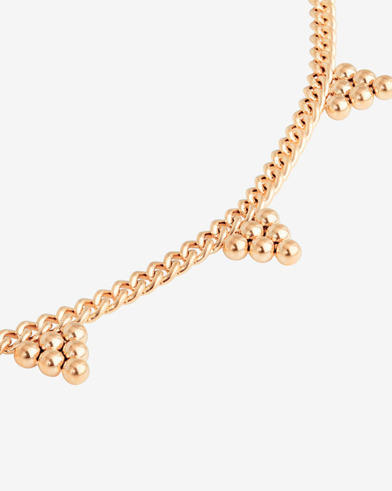 Tiny Beads Necklace Rose Gold
