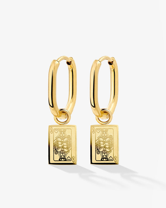 Like a Queen Oval Hoop Set Baby Gold
