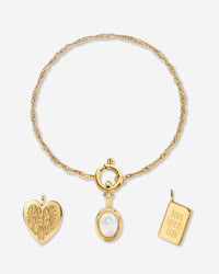 Singapore Chain Charm Bracelet Set