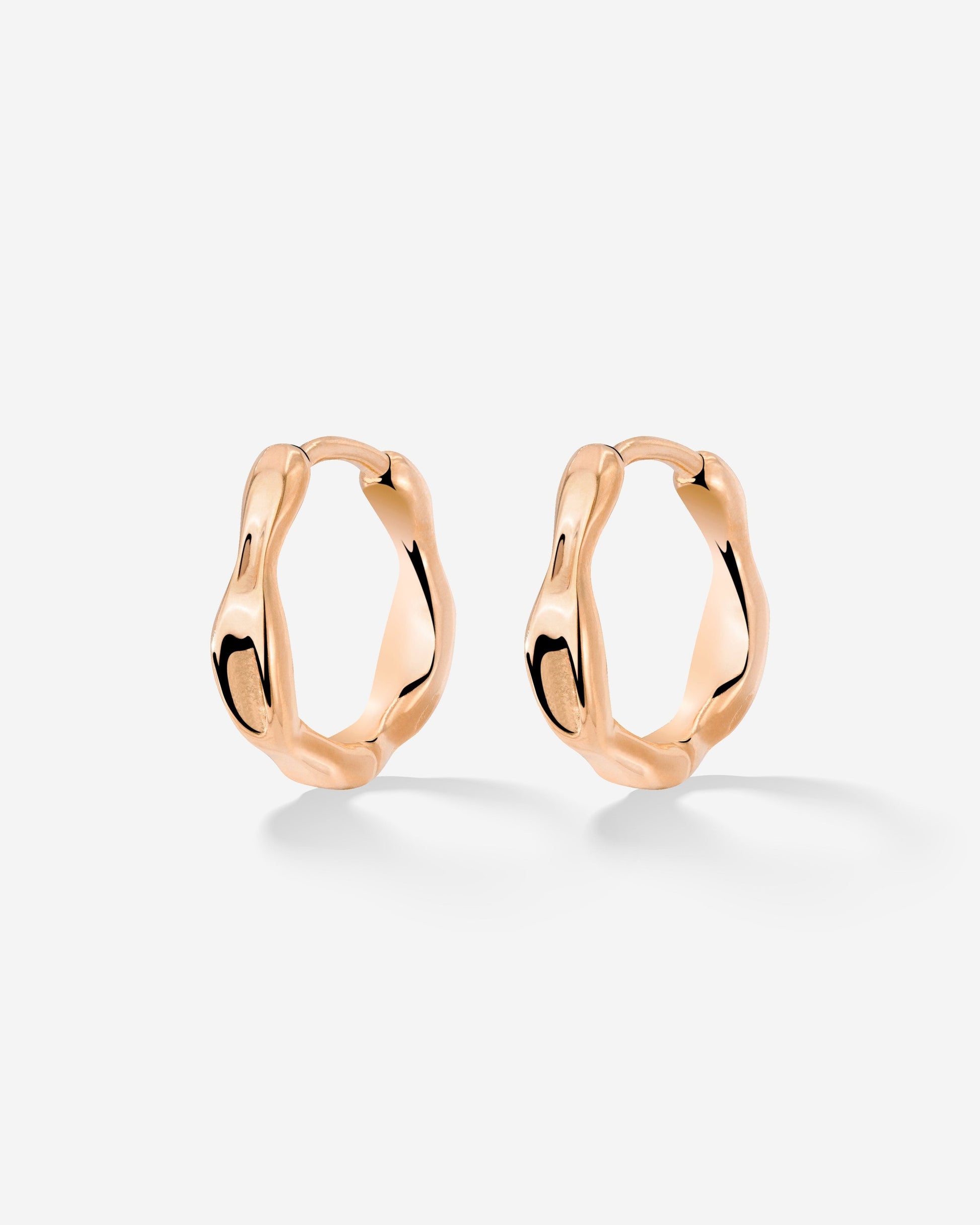 Liquid Shape Hoopies Rose Gold