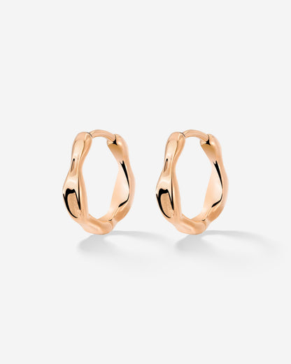 Liquid Shape Hoopies Rose Gold