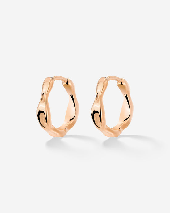Liquid Shape Hoopies Rose Gold