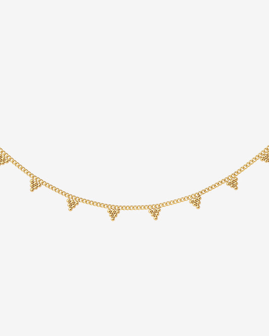 Tiny Beads Necklace Gold