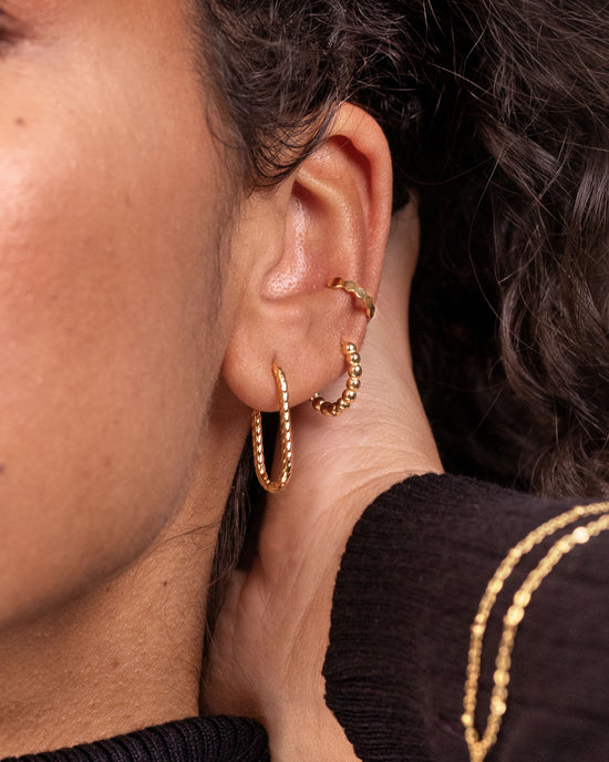 Oval Paloma Hoops Small Gold