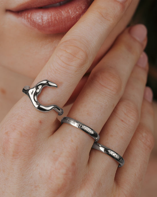 I am strong Ring Silver