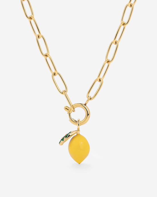 Lemony Oval Links Necklace Set Gold