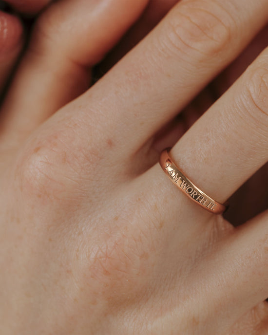 I am worth it Ring Rose Gold