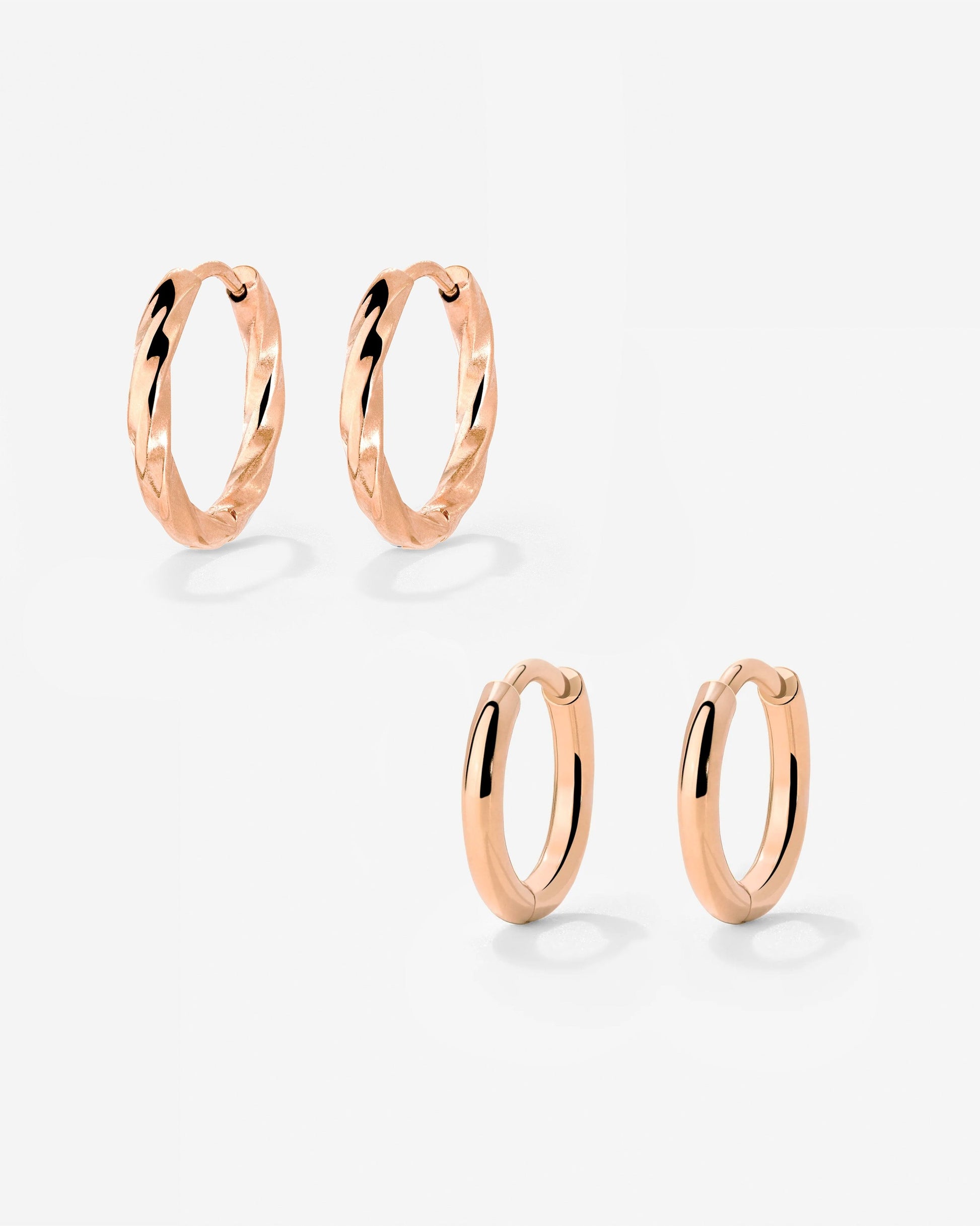 Soft 'n' Subtle Hoop Bundle Rose Gold