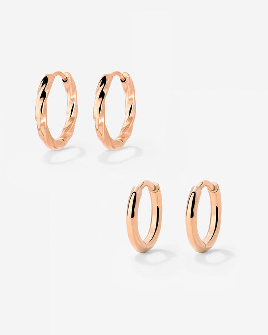Soft 'n' Subtle Hoop Bundle Rose Gold