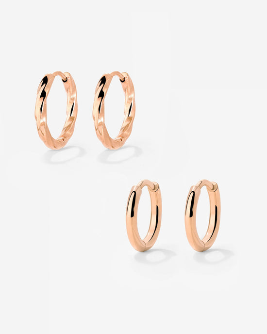 Soft 'n' Subtle Hoop Bundle Rose Gold