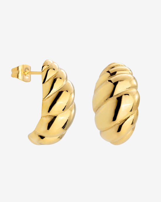 Bold Croissant Studs gold