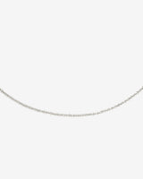 Criss Cross Chain Necklace Silver