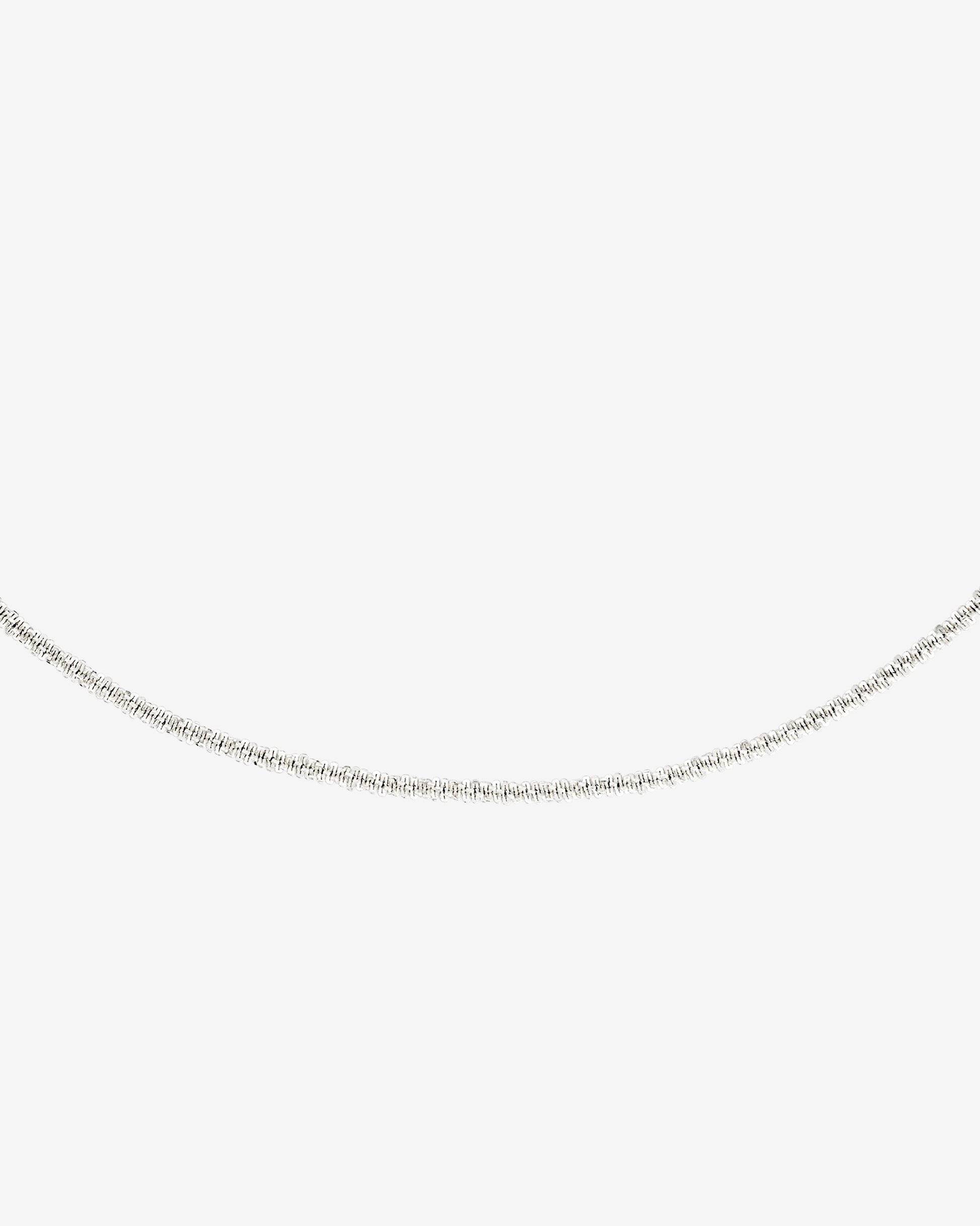 Criss Cross Chain Necklace Silver