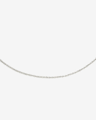 Criss Cross Chain Necklace Silver