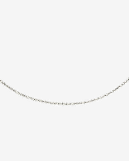 Criss Cross Chain Necklace Silver