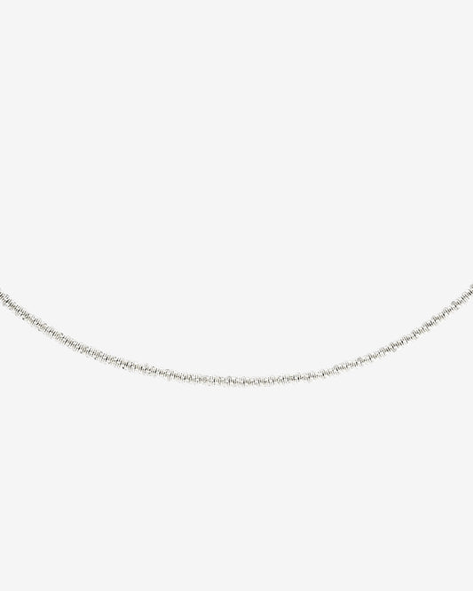 Criss Cross Chain Necklace Silver