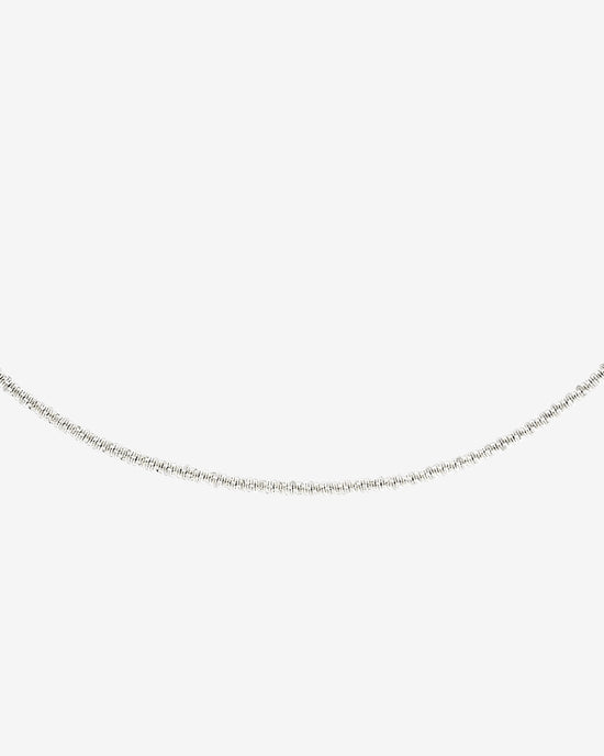 Criss Cross Chain Necklace Silver