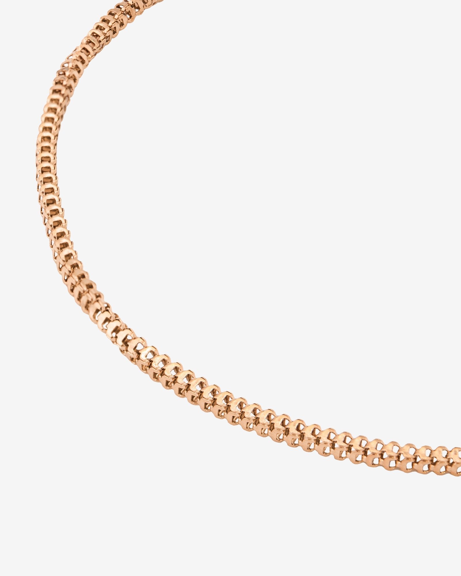 Box Snake Anklet Rose Gold
