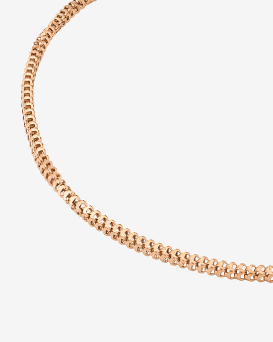 Box Snake Anklet Rose Gold