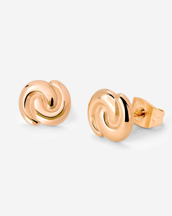 Tides of Time Studs Rose Gold