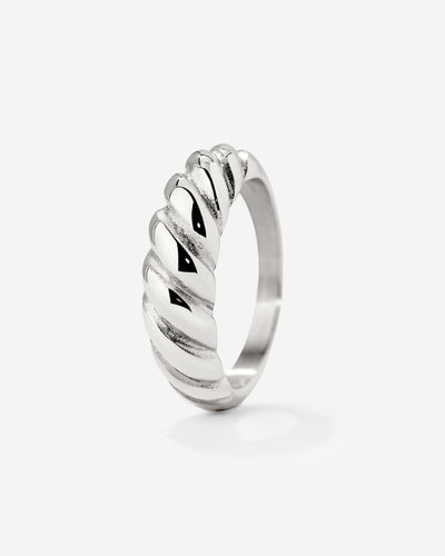 Towel Twist Ring Silver