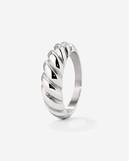 Towel Twist Ring Silver