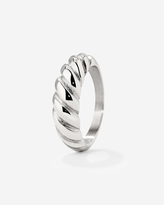 Towel Twist Ring Silver