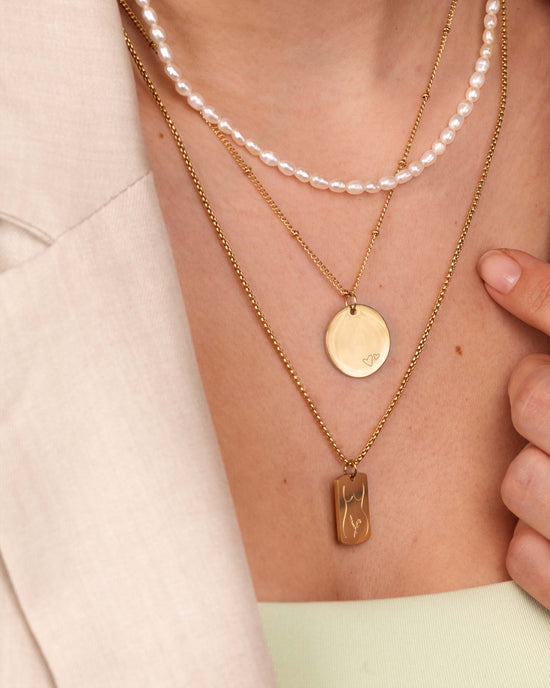 Mother & Daughter Necklace Gold