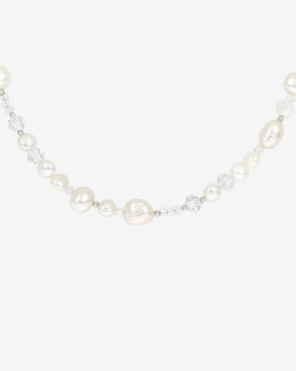 Icy Cool Pearl Necklace Silver