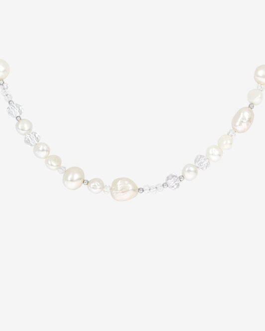Icy Cool Pearl Necklace Silver