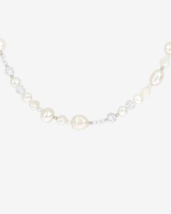 Icy Cool Pearl Necklace Silver