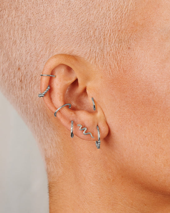 Snake Piercing Silver