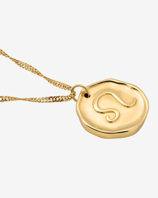 Zodiac Necklace – Leo Gold