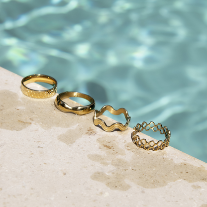 Ocean Depth Ring Gold