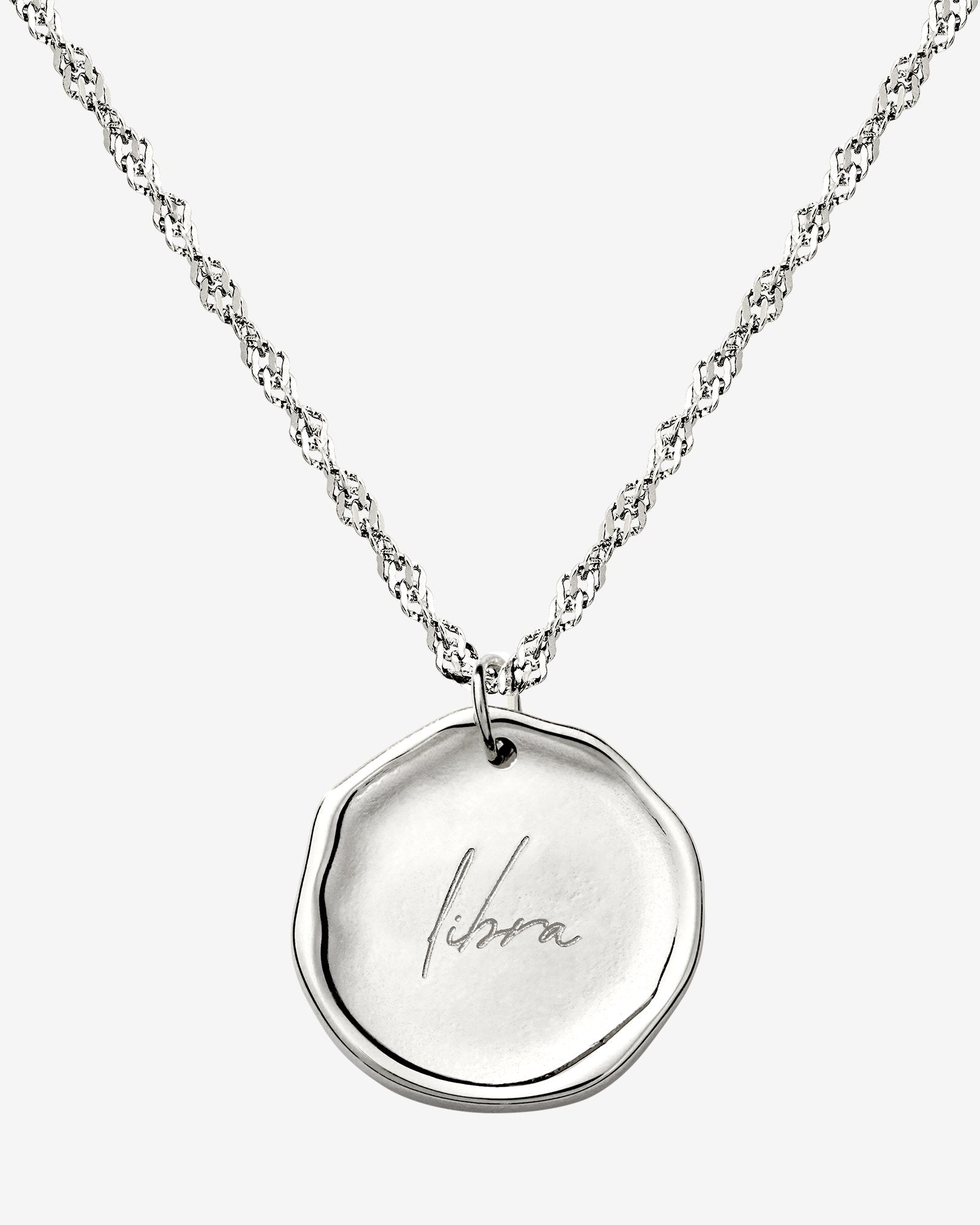 Zodiac Necklace – Libra Silver
