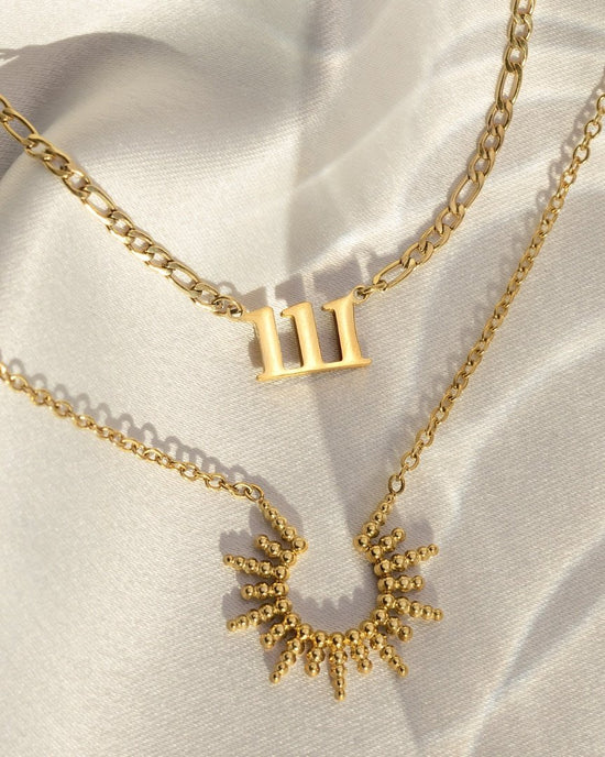 Angel Number Necklace Gold