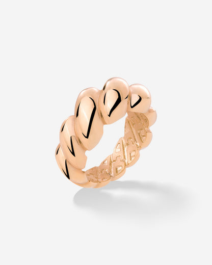 Bold Twist Ring Rose Gold