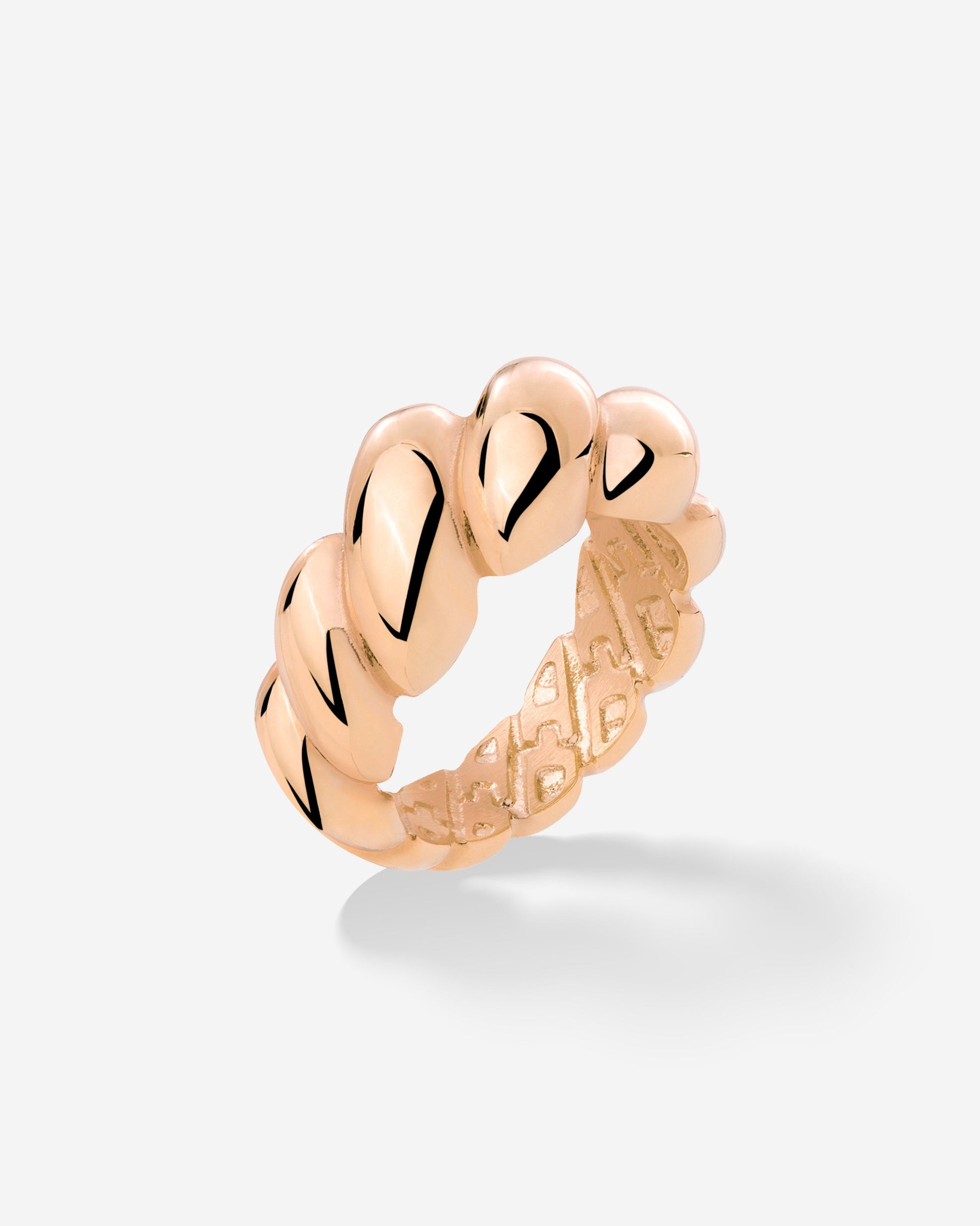 Bold Twist Ring Rose Gold