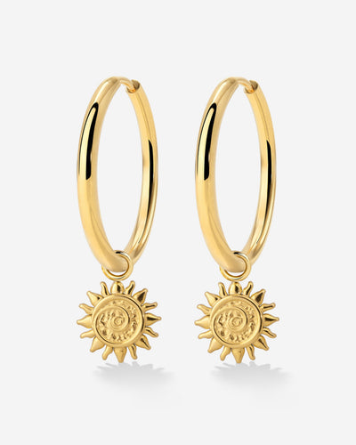 Sunny Swirl Hoop Set Large gold