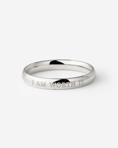 I am worth it Ring Silver