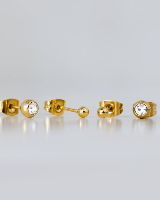 Delicate Gleam Stud Bundle Rose Gold