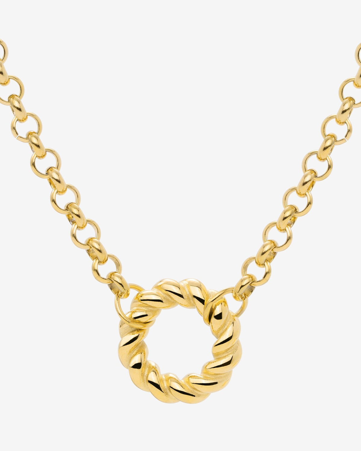 Twisted Donut Necklace Gold