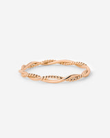 Curly Twist Ring Rose Gold